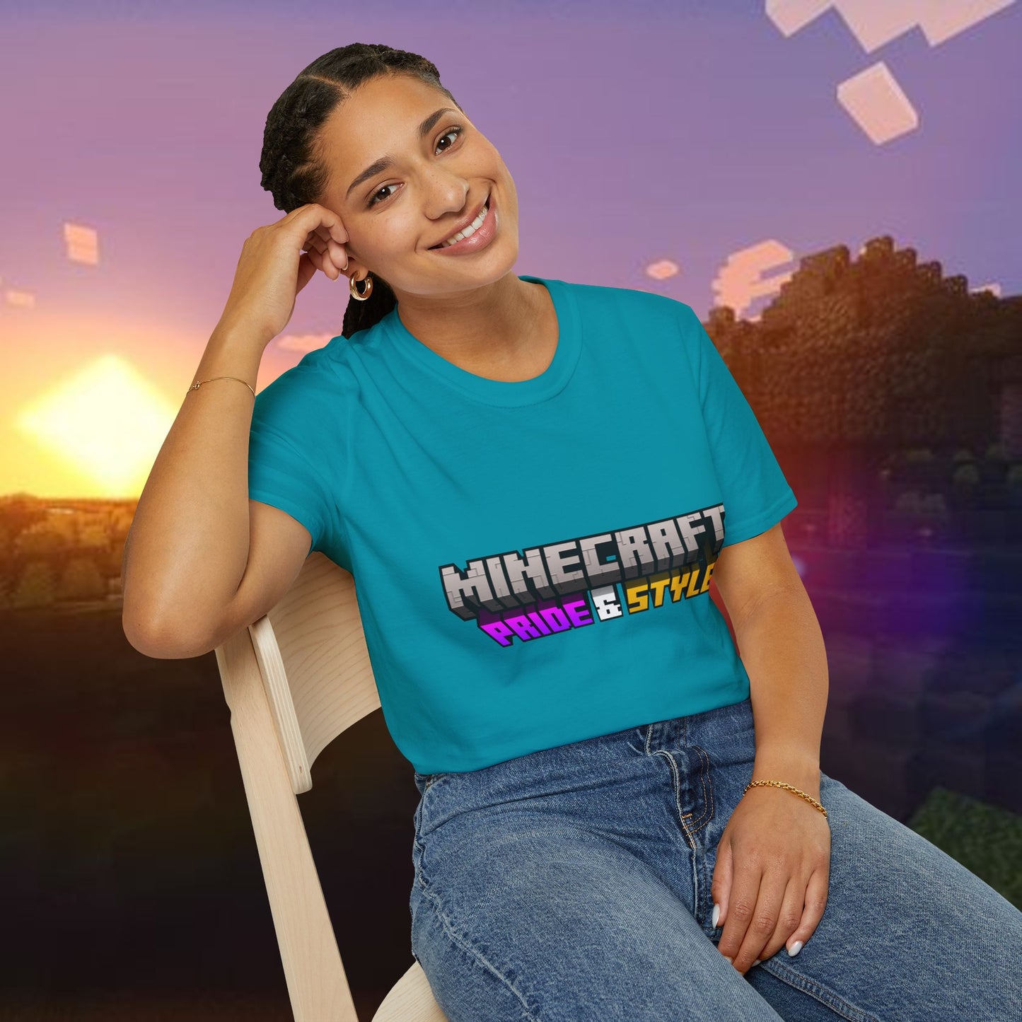 Minecraft Pride & Style T-Shirt for Game Lovers, Unisex Graphic Tee for Pride Events, Casual Wear, Gamer Gift, Comfortable Fashion