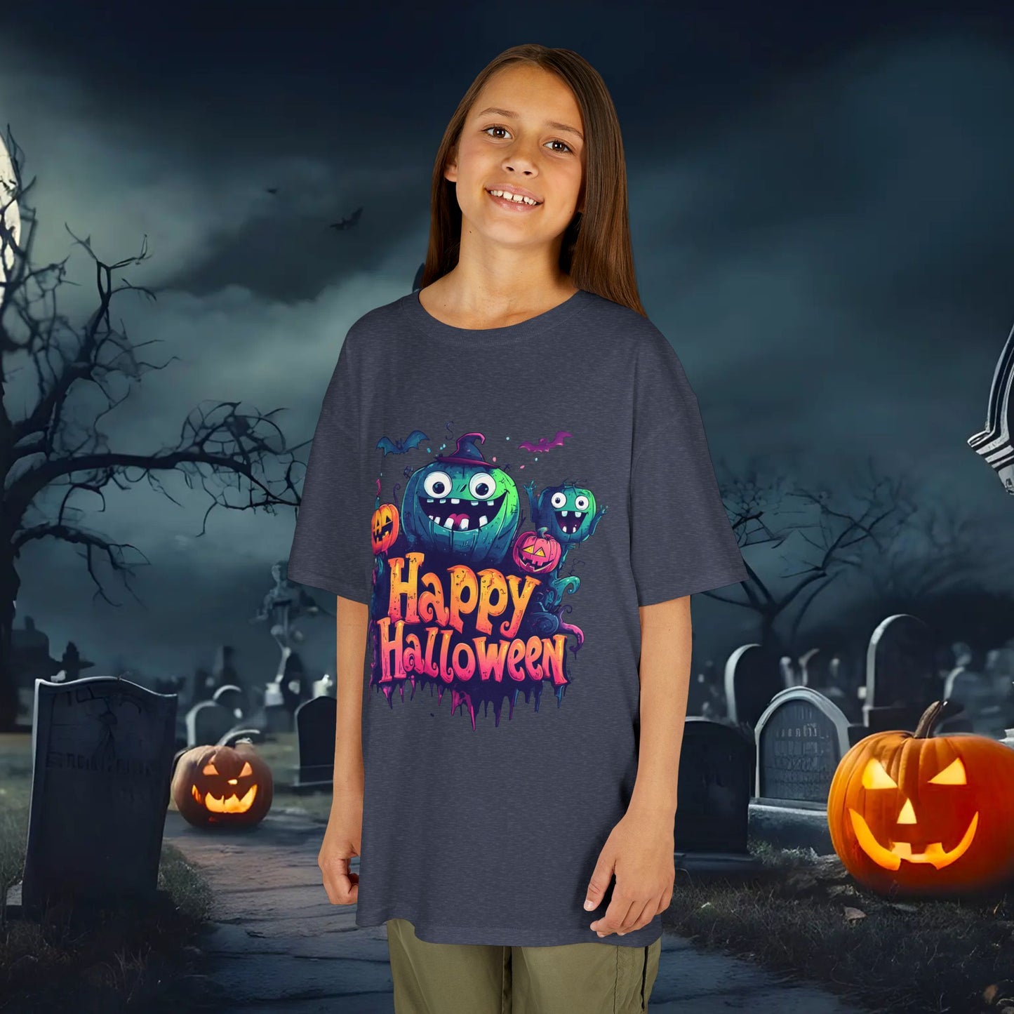 Halloween Kids Tee, Spooky T-Shirt for Children, Perfect for Halloween Parties, Trick or Treating, Gifting to Kids