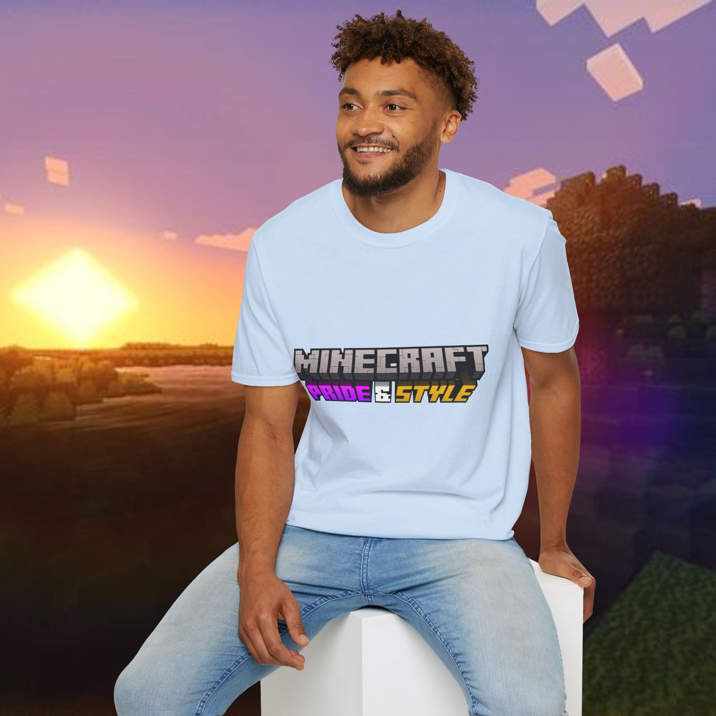 Minecraft Pride & Style T-Shirt for Game Lovers, Unisex Graphic Tee for Pride Events, Casual Wear, Gamer Gift, Comfortable Fashion