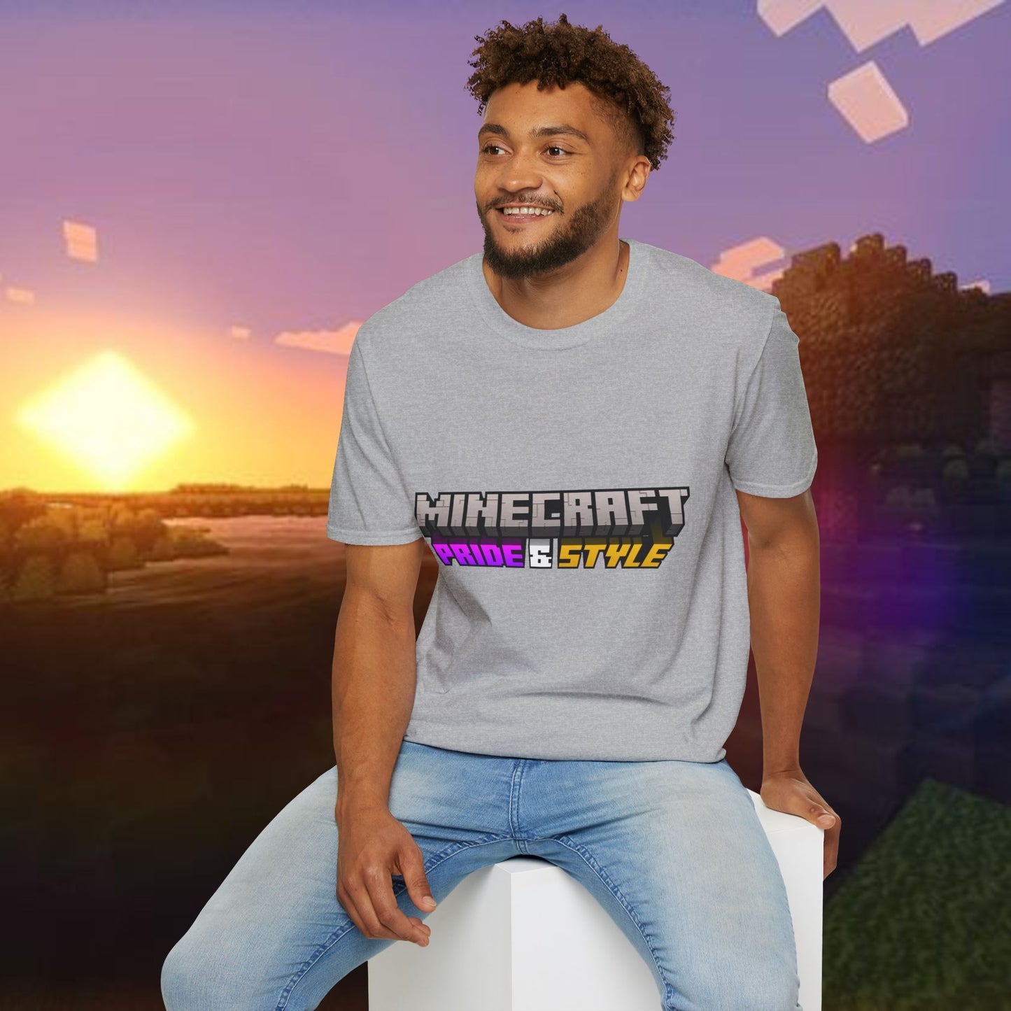 Minecraft Pride & Style T-Shirt for Game Lovers, Unisex Graphic Tee for Pride Events, Casual Wear, Gamer Gift, Comfortable Fashion