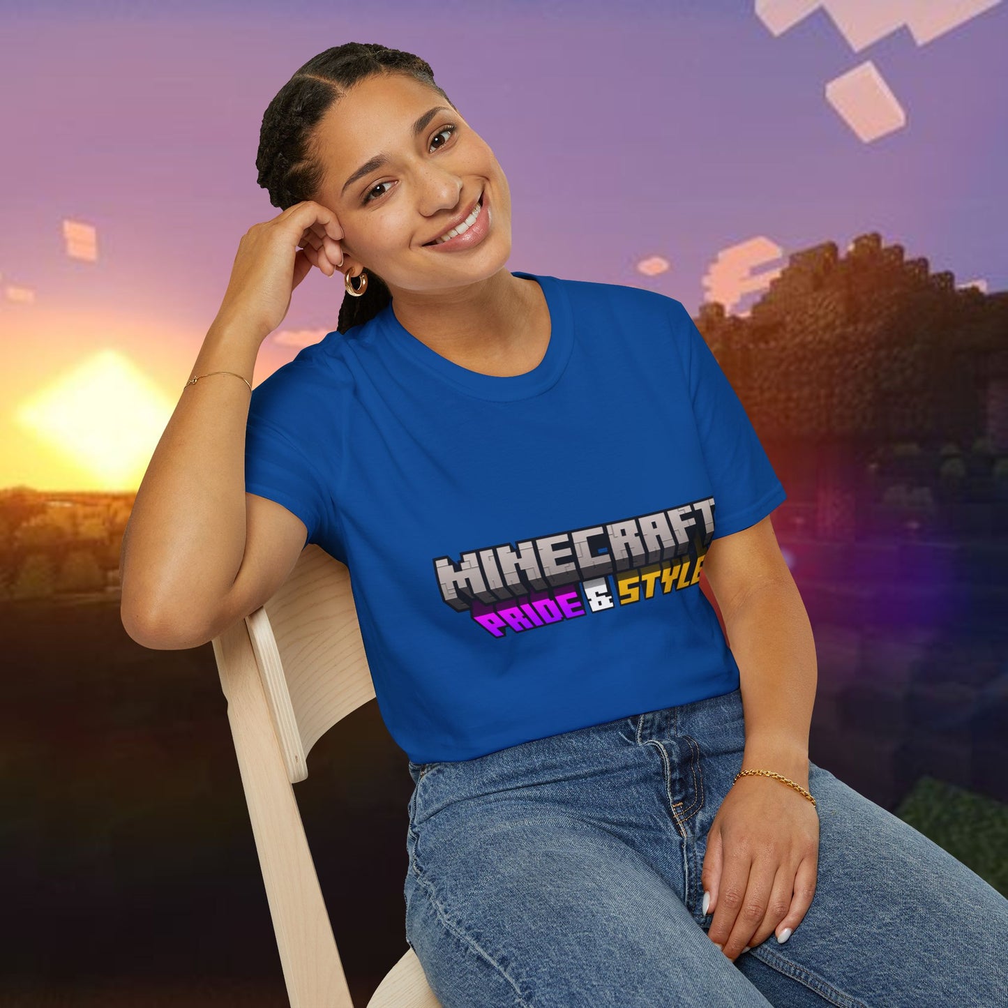 Minecraft Pride & Style T-Shirt for Game Lovers, Unisex Graphic Tee for Pride Events, Casual Wear, Gamer Gift, Comfortable Fashion