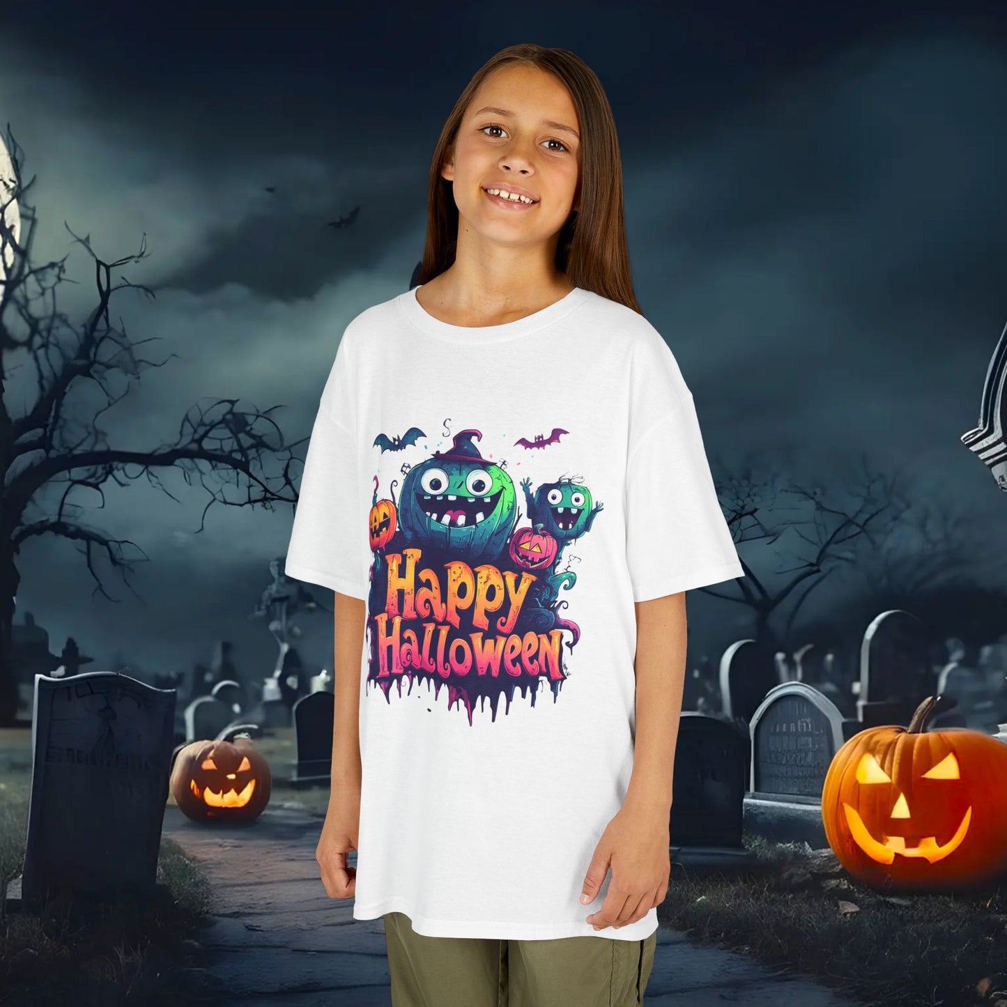 Halloween Kids Tee, Spooky T-Shirt for Children, Perfect for Halloween Parties, Trick or Treating, Gifting to Kids