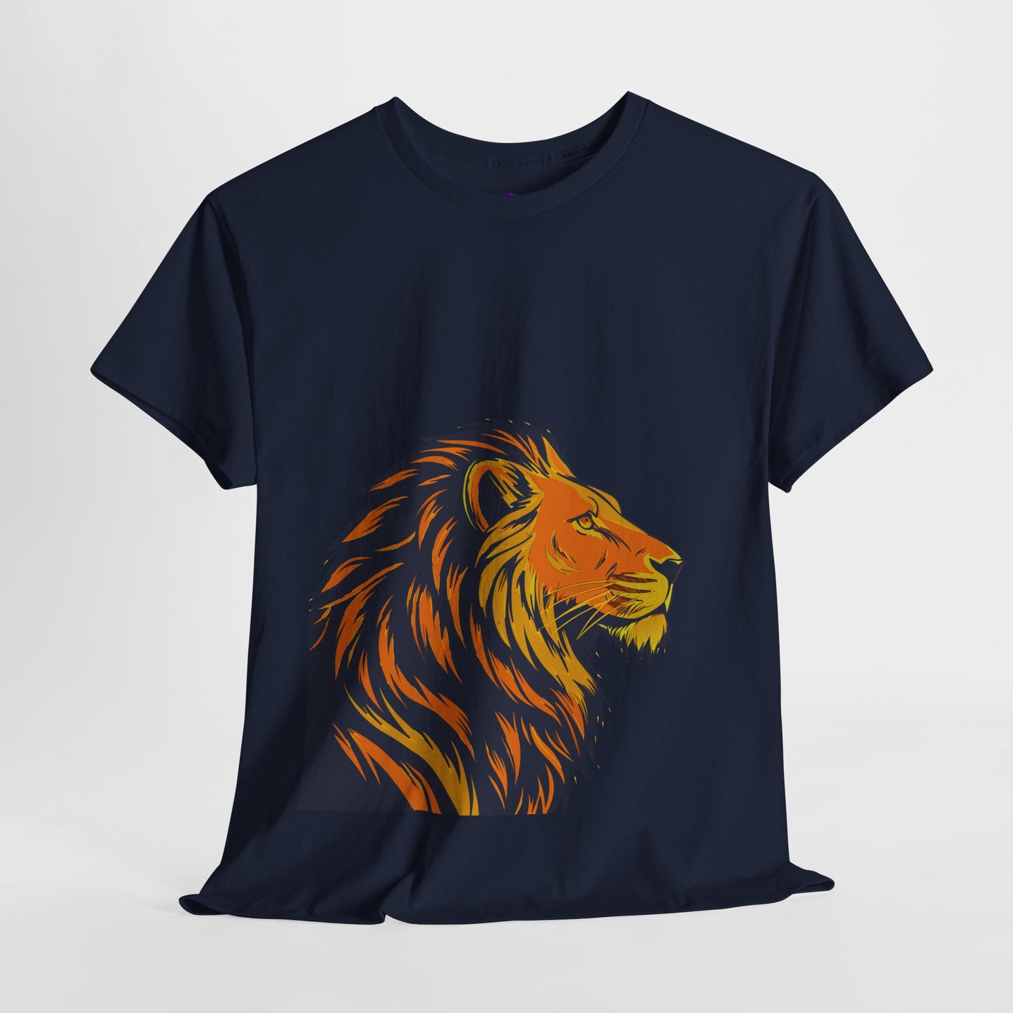 Stylish Lion Graphic Tee for Animal Lovers, Unisex Heavy Cotton T-Shirt, Casual Wear, Birthday Gift, Nature Lover's Top, Unique Design