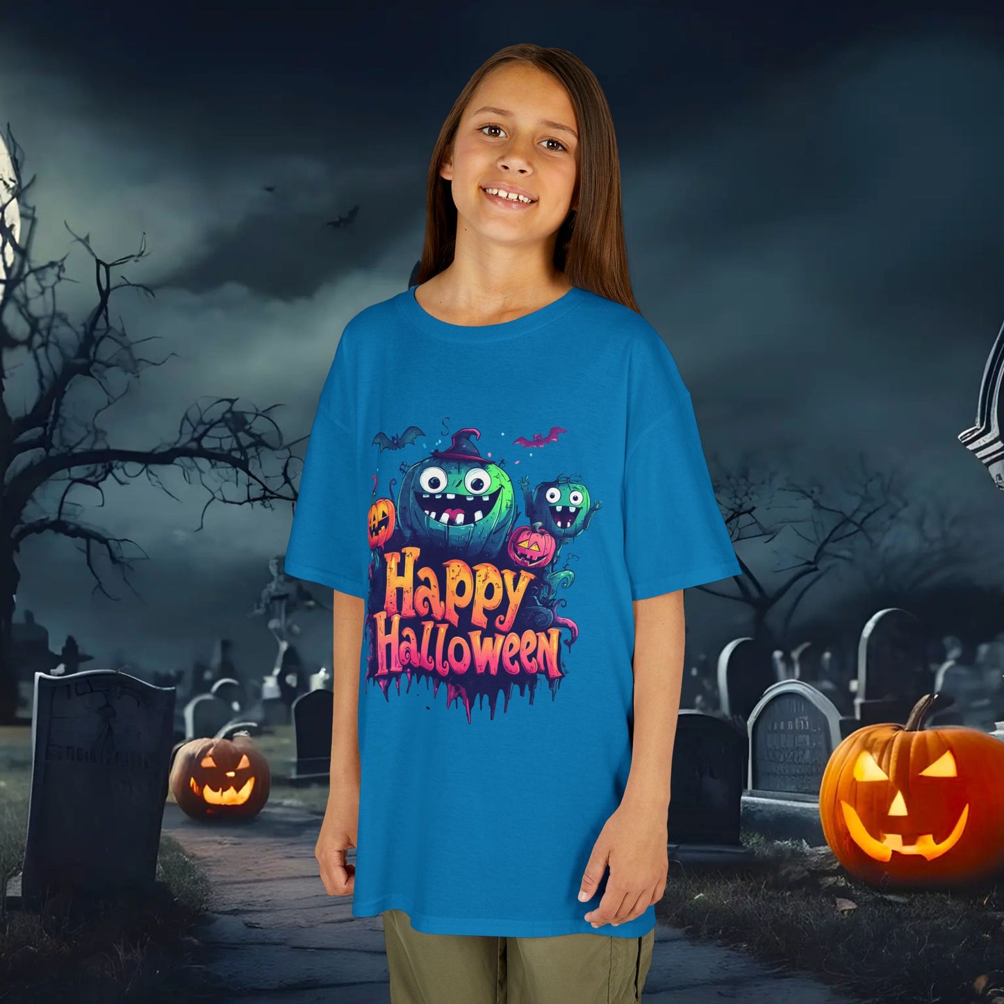 Halloween Kids Tee, Spooky T-Shirt for Children, Perfect for Halloween Parties, Trick or Treating, Gifting to Kids