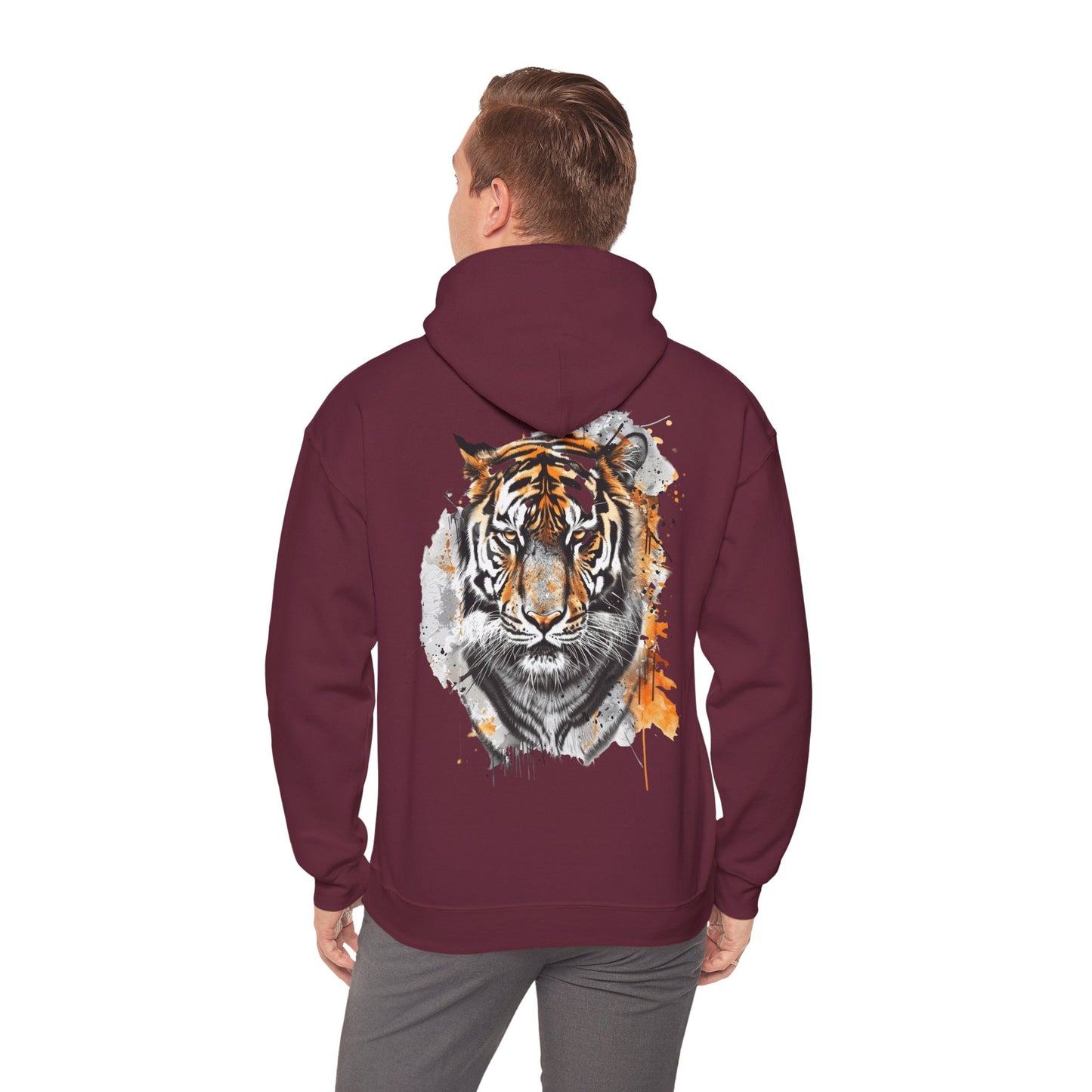 Magnificent Tiger Hooded Sweatshirt for Those Who Love to Be a King, Comfortable Sweater for Everyday Wear, Gift for Birthdays and Nature Lovers.
