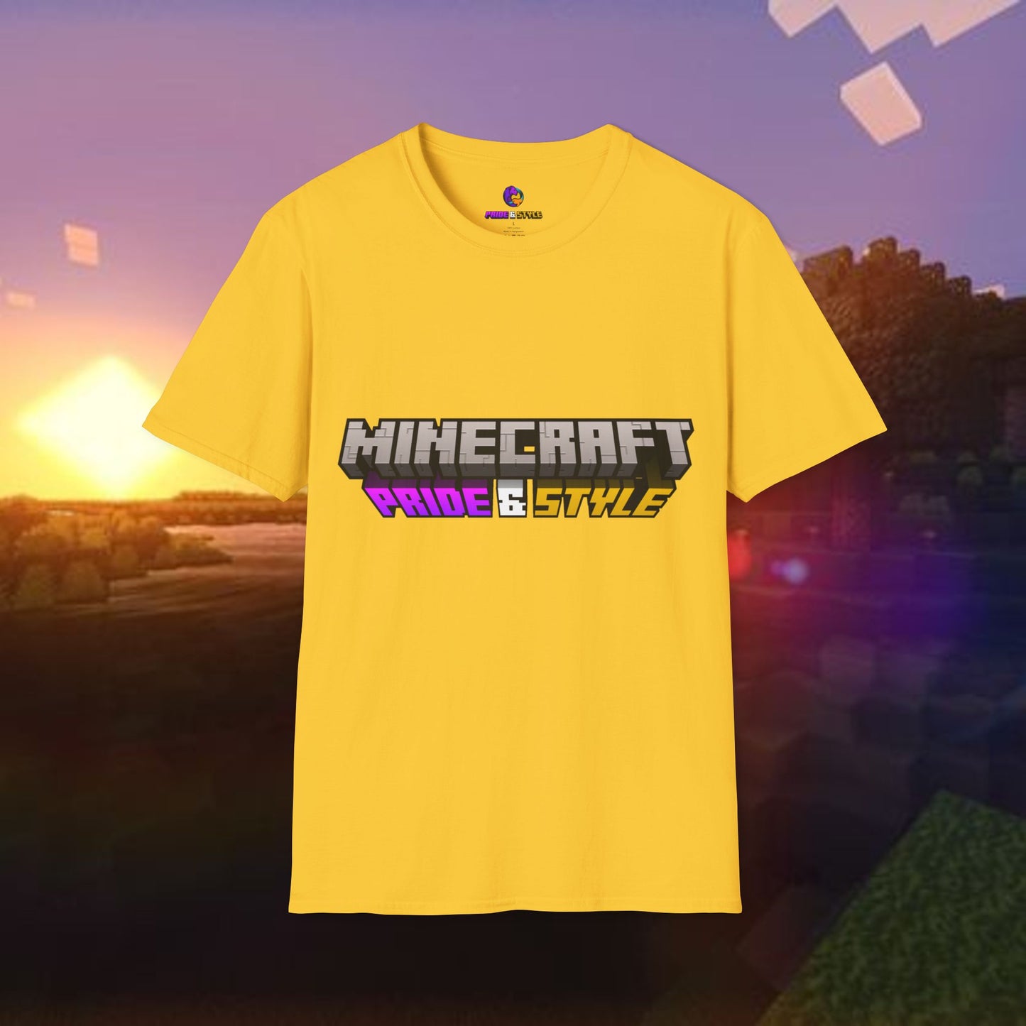 Minecraft Pride & Style T-Shirt for Game Lovers, Unisex Graphic Tee for Pride Events, Casual Wear, Gamer Gift, Comfortable Fashion
