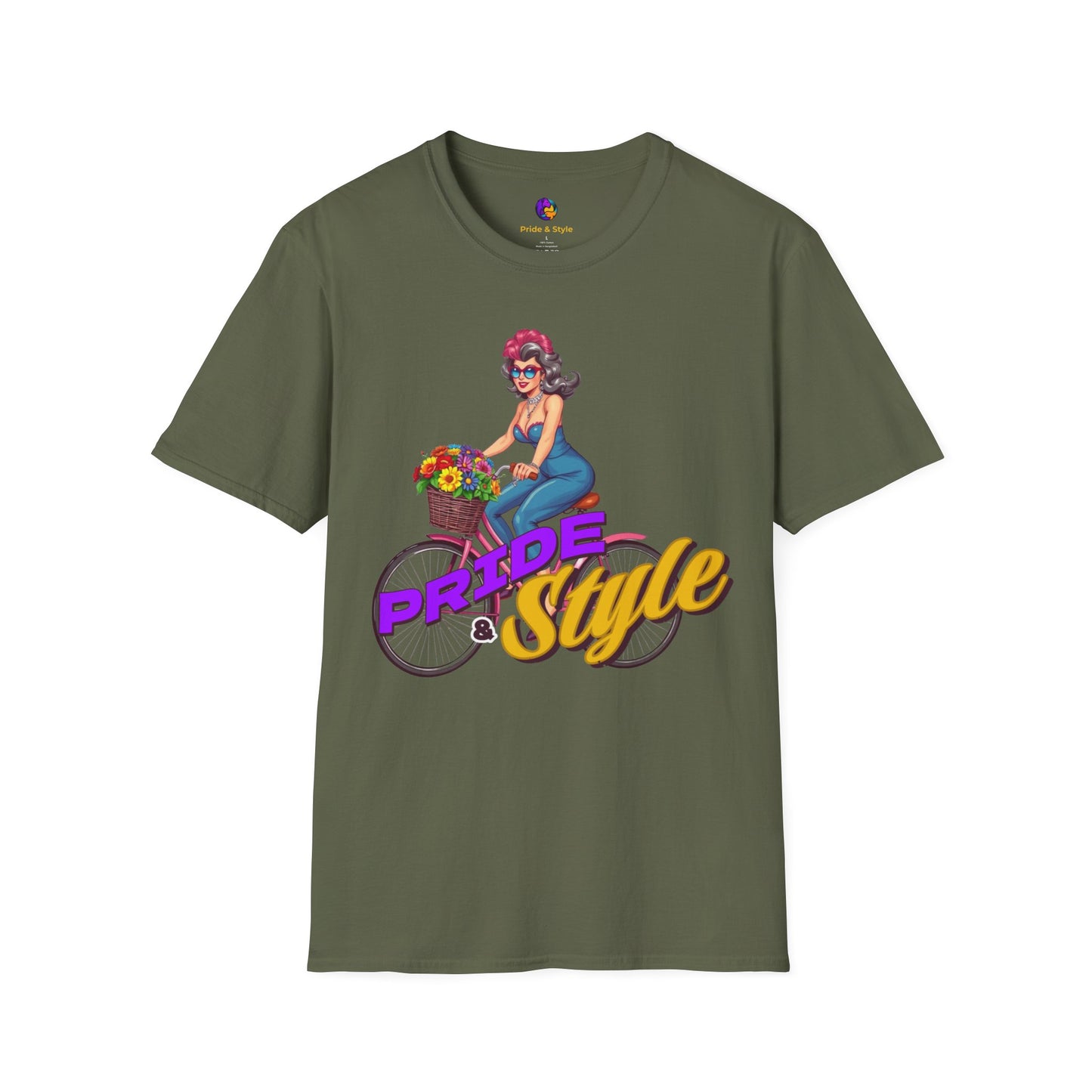 Pride Style Unisex T-Shirt, Fun Summer Tee, LGBTQ+ Gift, Bike Lover Shirt, Festival Wear, Colorful Pride Apparel