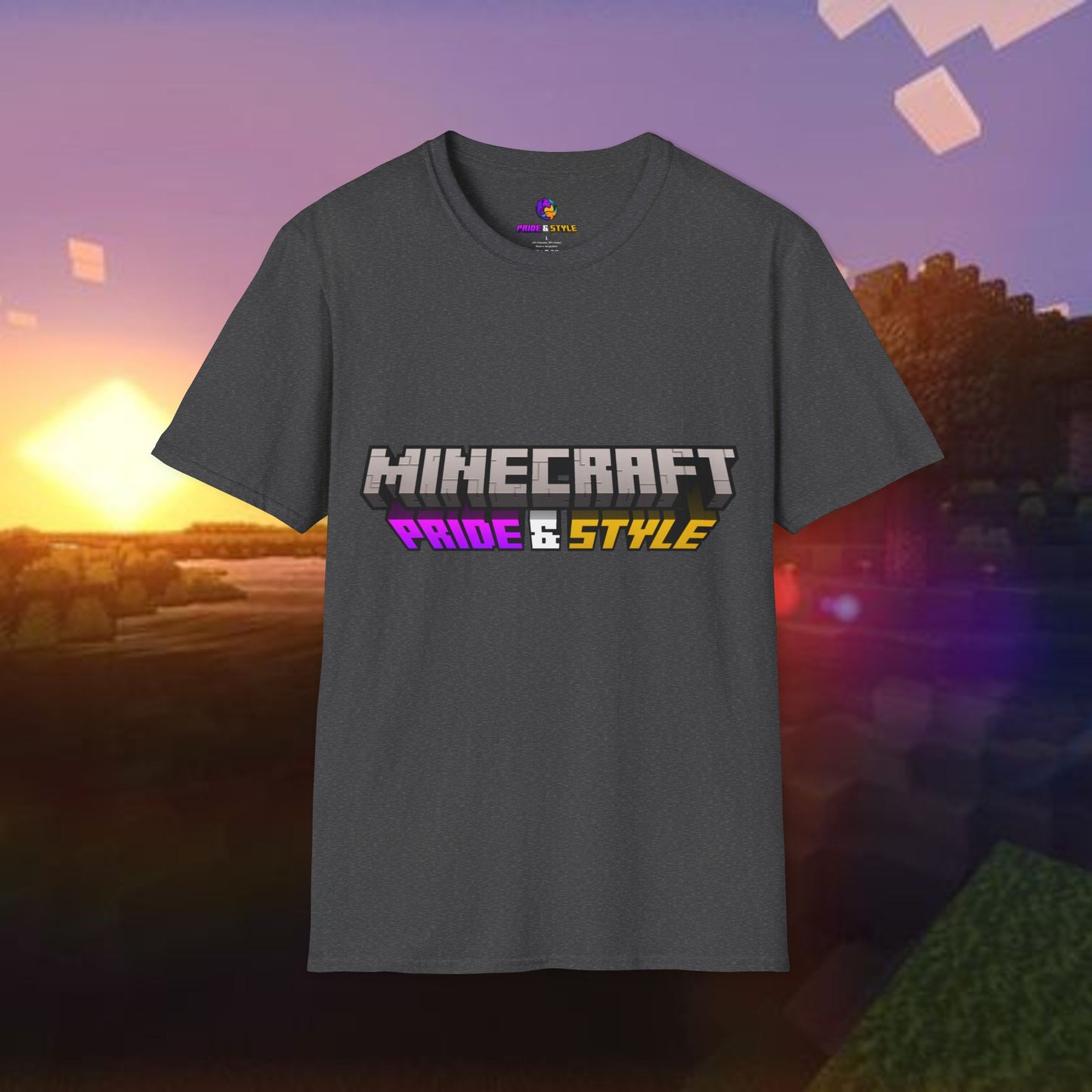 Minecraft Pride & Style T-Shirt for Game Lovers, Unisex Graphic Tee for Pride Events, Casual Wear, Gamer Gift, Comfortable Fashion