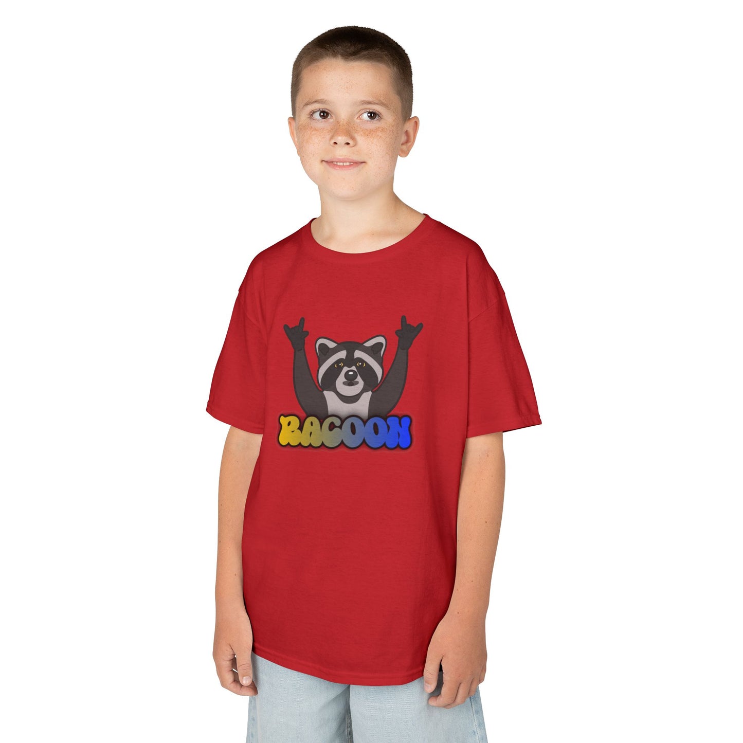 Rockin' Raccoon Kids Tee | Fun Cotton Shirt for Boys & Girls, Cute Animal Graphic Tee, Birthday Gift, Playtime Essential