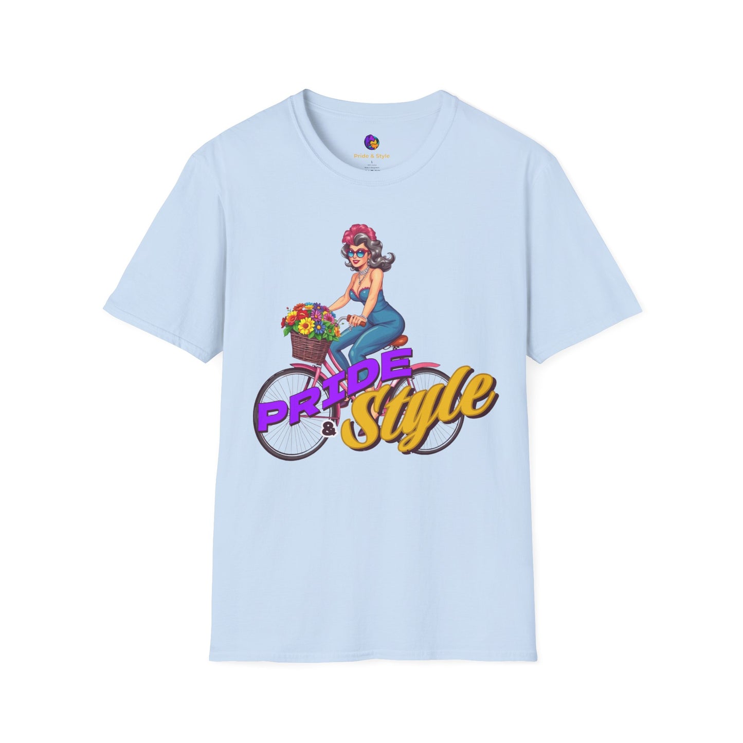 Pride Style Unisex T-Shirt, Fun Summer Tee, LGBTQ+ Gift, Bike Lover Shirt, Festival Wear, Colorful Pride Apparel