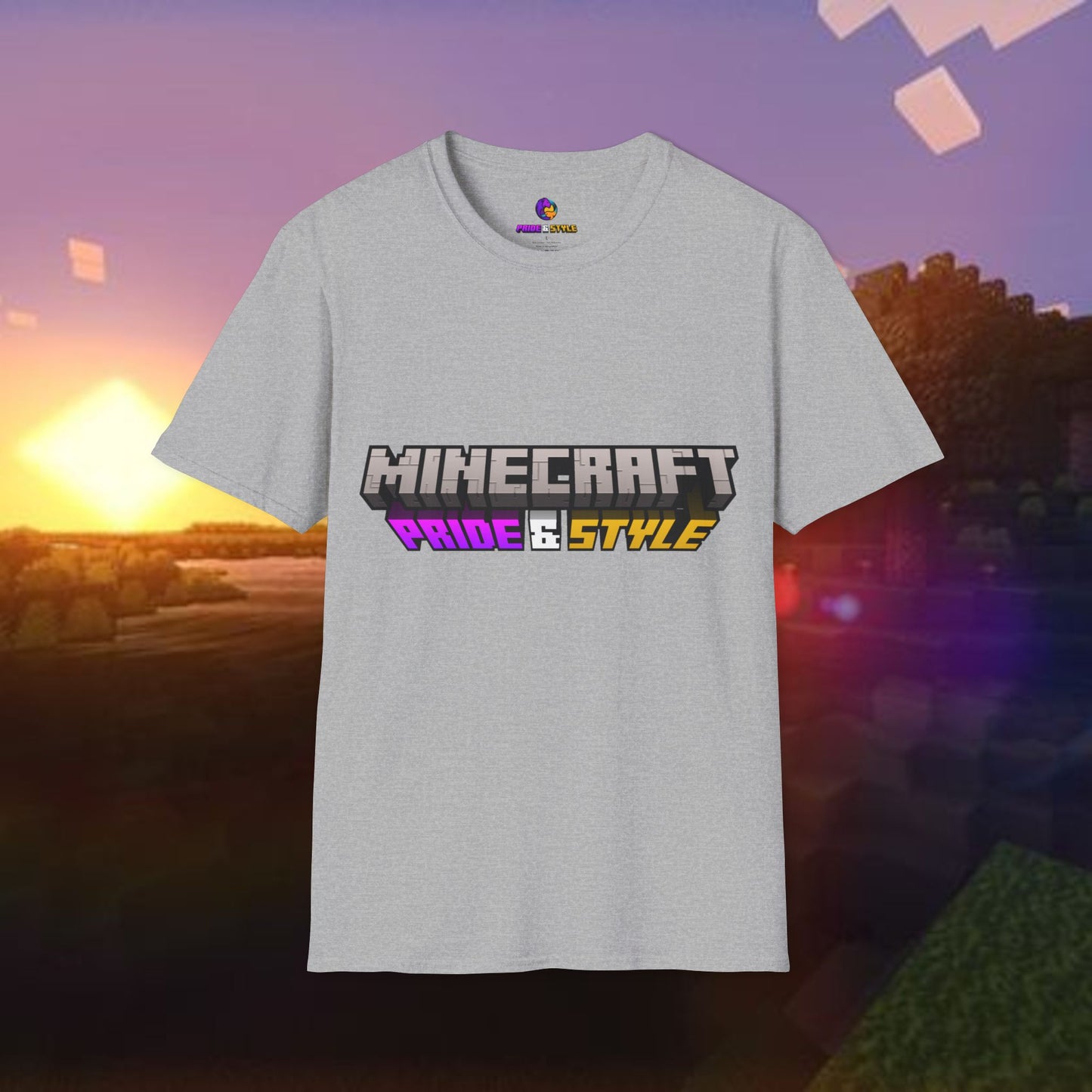 Minecraft Pride & Style T-Shirt for Game Lovers, Unisex Graphic Tee for Pride Events, Casual Wear, Gamer Gift, Comfortable Fashion
