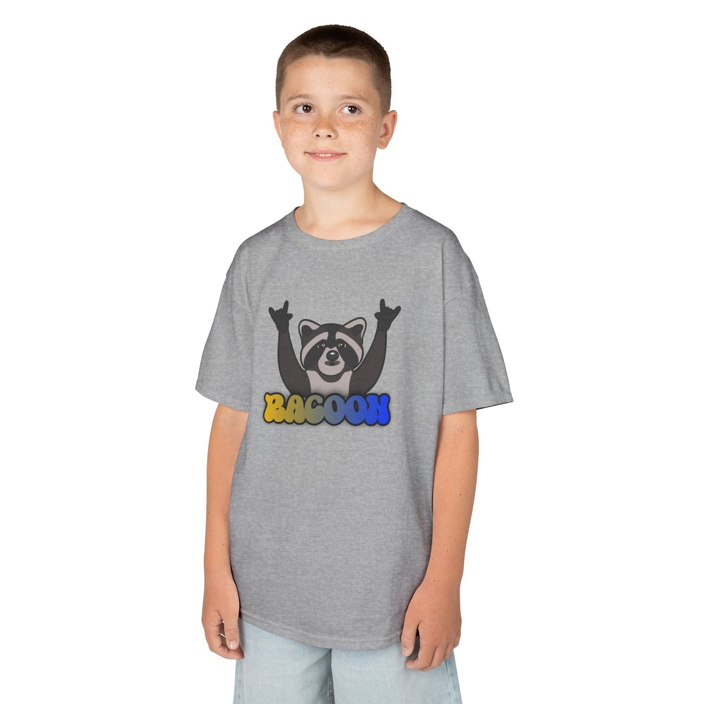 Rockin' Raccoon Kids Tee | Fun Cotton Shirt for Boys & Girls, Cute Animal Graphic Tee, Birthday Gift, Playtime Essential