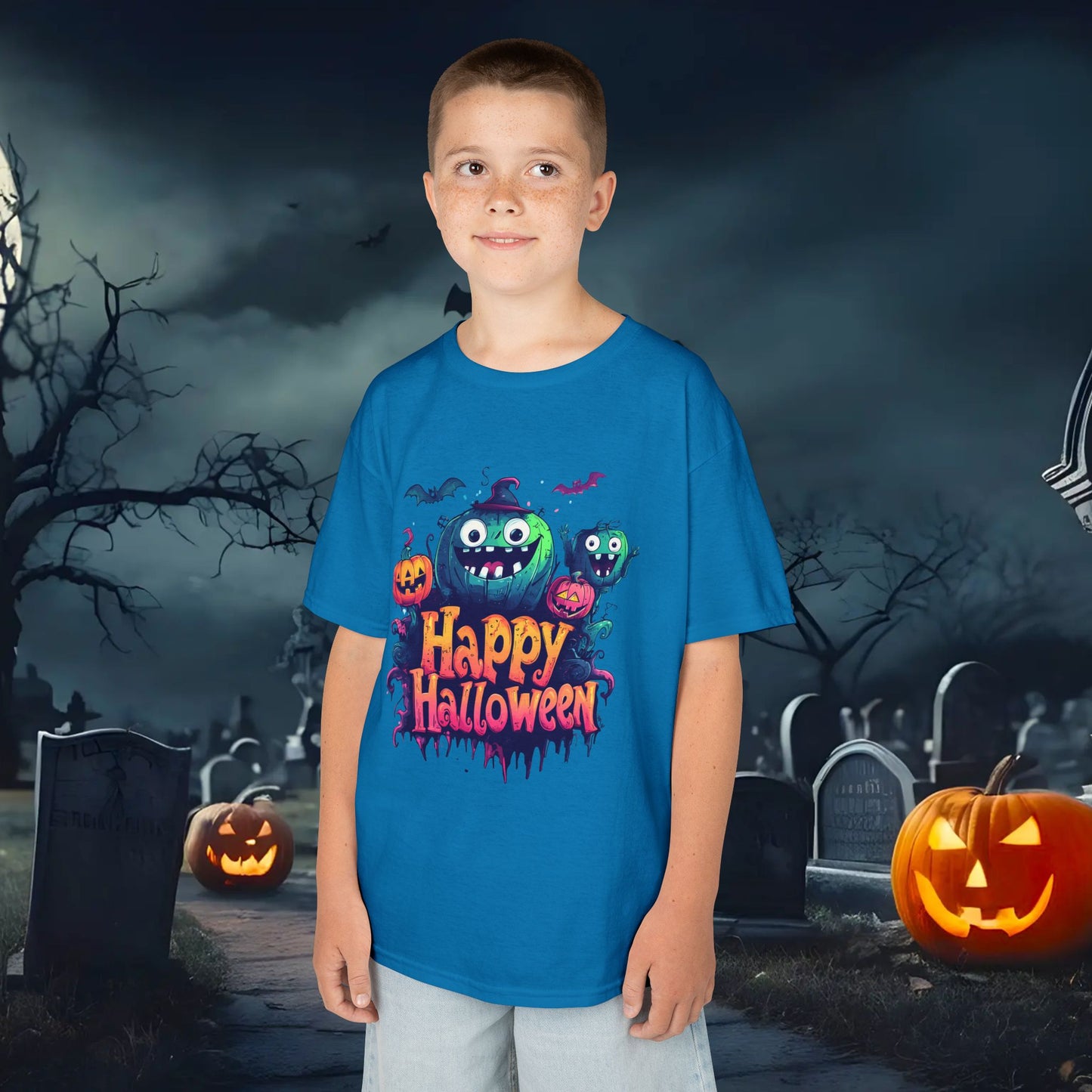 Halloween Kids Tee, Spooky T-Shirt for Children, Perfect for Halloween Parties, Trick or Treating, Gifting to Kids