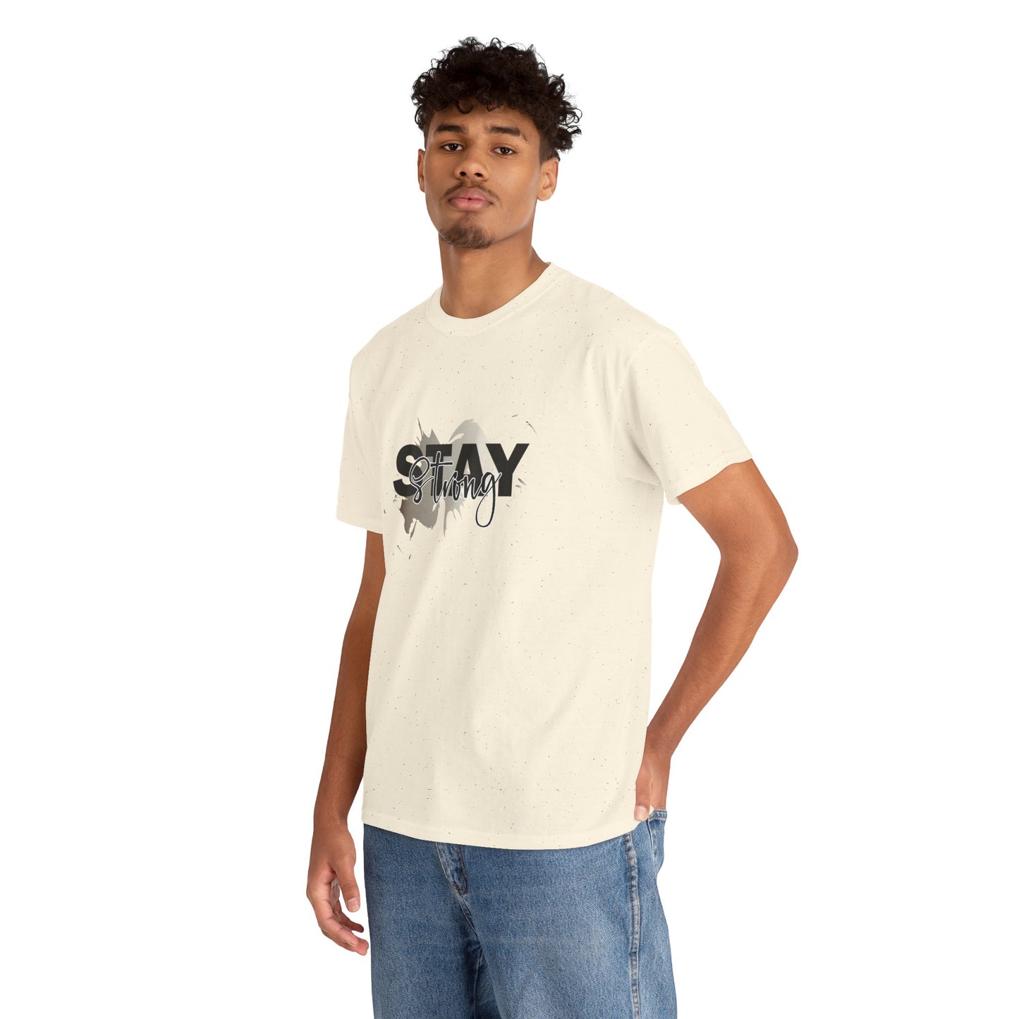 Stay Strong Unisex Heavy Cotton Tee, Inspirational T-Shirt, Motivational Apparel, Casual Wear, Gifts for Him/Her, Everyday Comfort