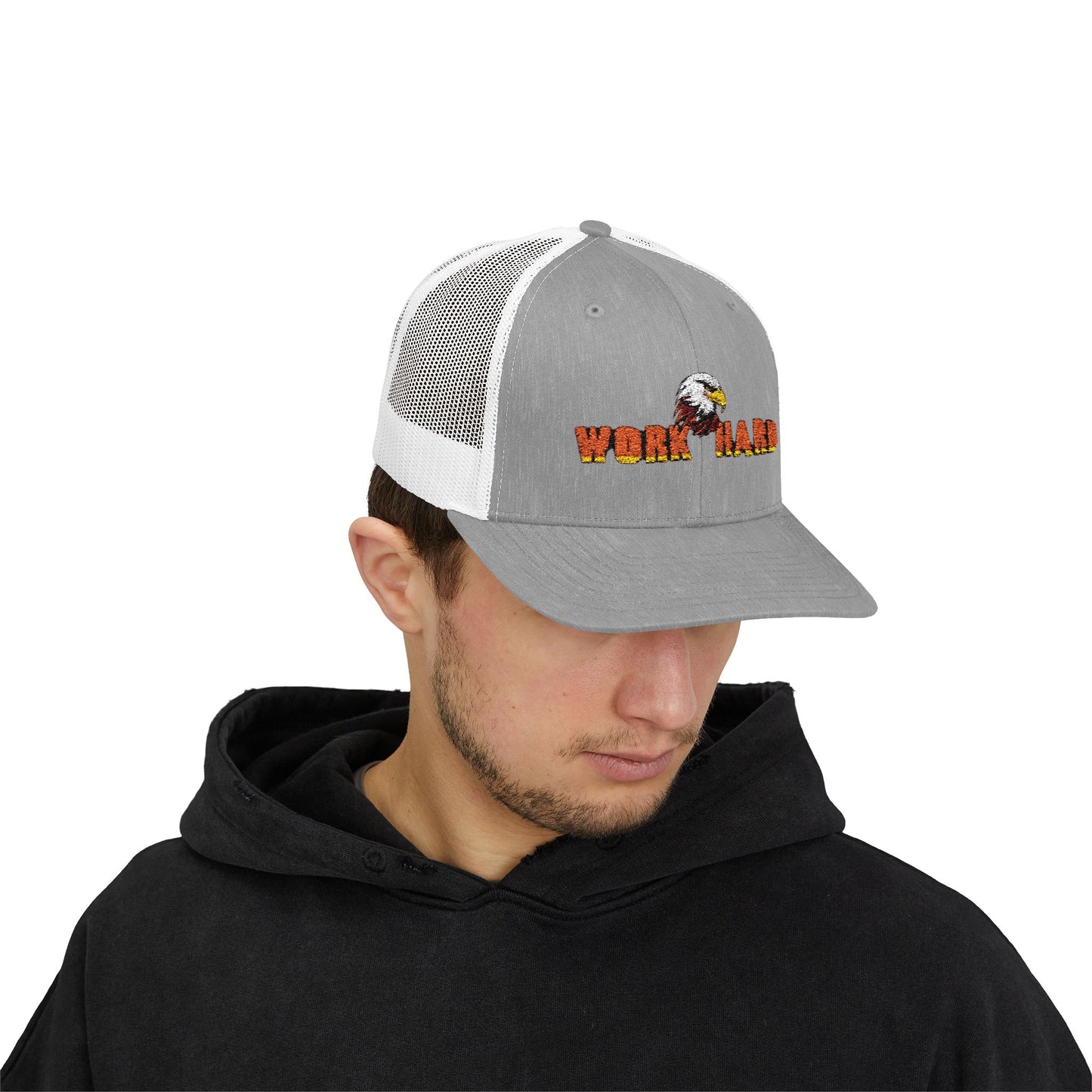 Work Hard Eagle Snapback Cap