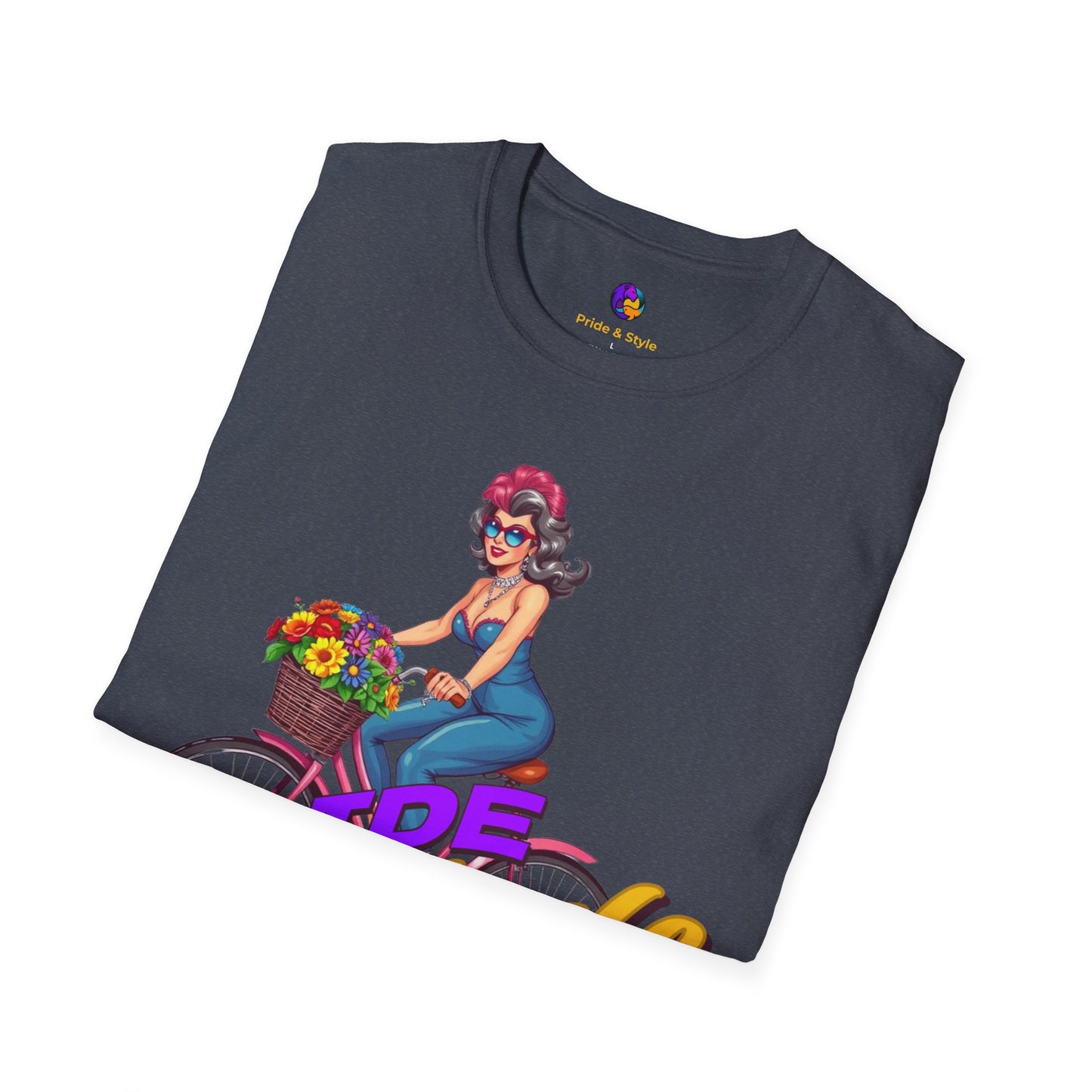 Pride Style Unisex T-Shirt, Fun Summer Tee, LGBTQ+ Gift, Bike Lover Shirt, Festival Wear, Colorful Pride Apparel