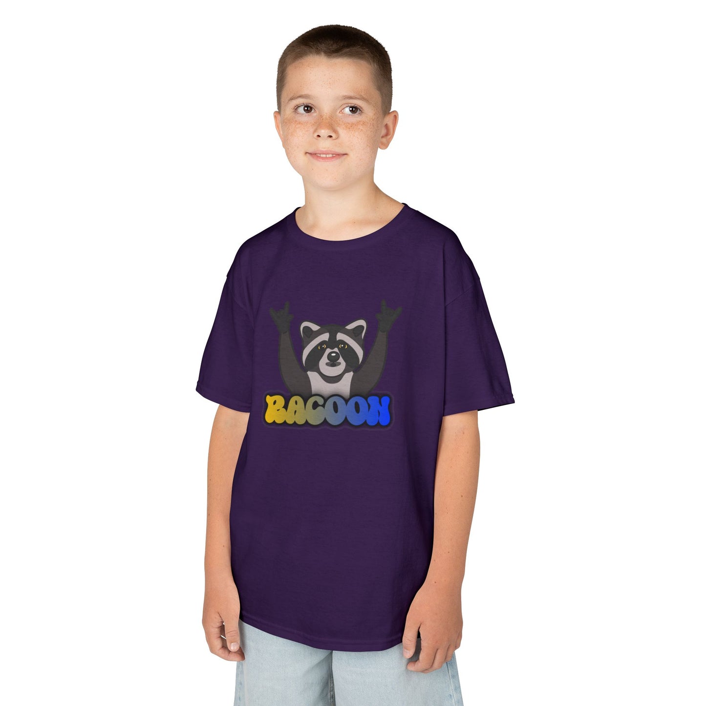 Rockin' Raccoon Kids Tee | Fun Cotton Shirt for Boys & Girls, Cute Animal Graphic Tee, Birthday Gift, Playtime Essential