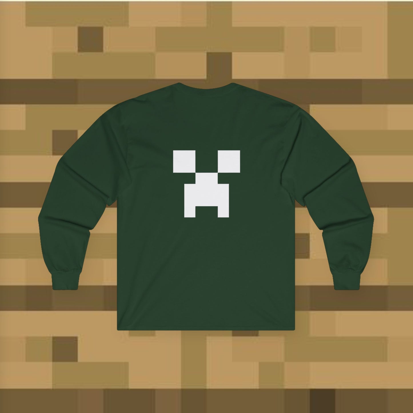 Minecraft Creeper Long Sleeve Tee for Gamers, Unisex Game Shirt, Perfect for Birthdays, Cozy Casual Wear, Minecraft Gifts, Gamer Apparel