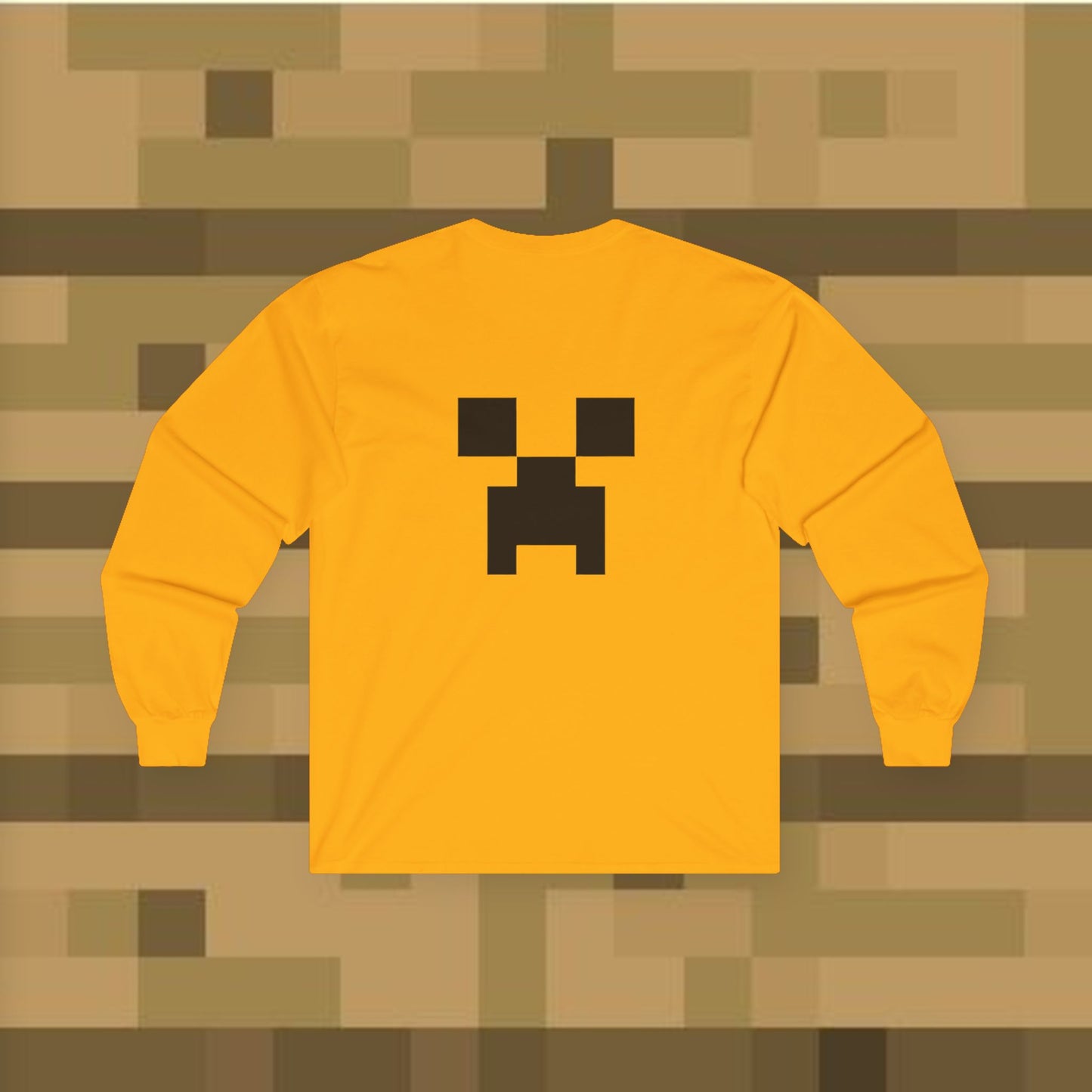 Minecraft Creeper Long Sleeve Tee for Gamers, Unisex Game Shirt, Perfect for Birthdays, Cozy Casual Wear, Minecraft Gifts, Gamer Apparel