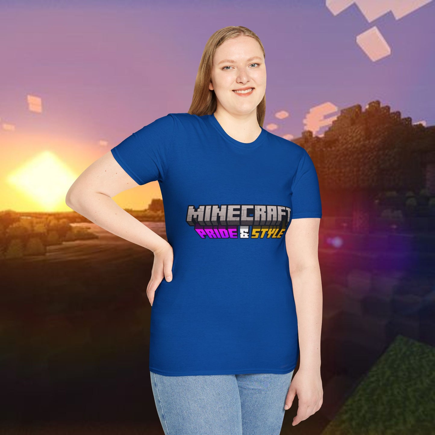 Minecraft Pride & Style T-Shirt for Game Lovers, Unisex Graphic Tee for Pride Events, Casual Wear, Gamer Gift, Comfortable Fashion