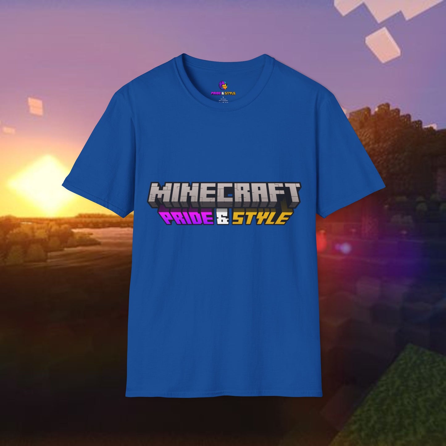 Minecraft Pride & Style T-Shirt for Game Lovers, Unisex Graphic Tee for Pride Events, Casual Wear, Gamer Gift, Comfortable Fashion