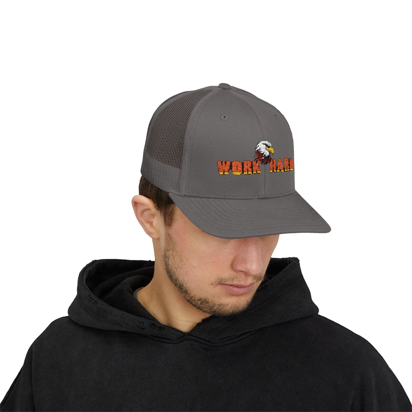 Work Hard Eagle Snapback Cap