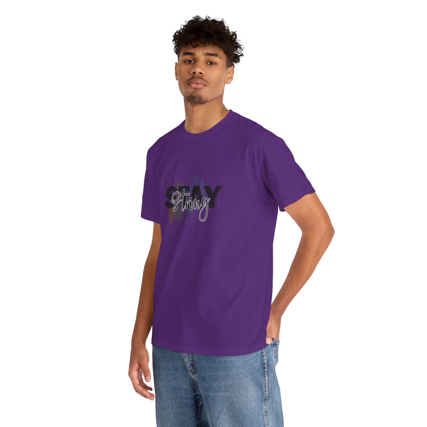 Stay Strong Unisex Heavy Cotton Tee, Inspirational T-Shirt, Motivational Apparel, Casual Wear, Gifts for Him/Her, Everyday Comfort