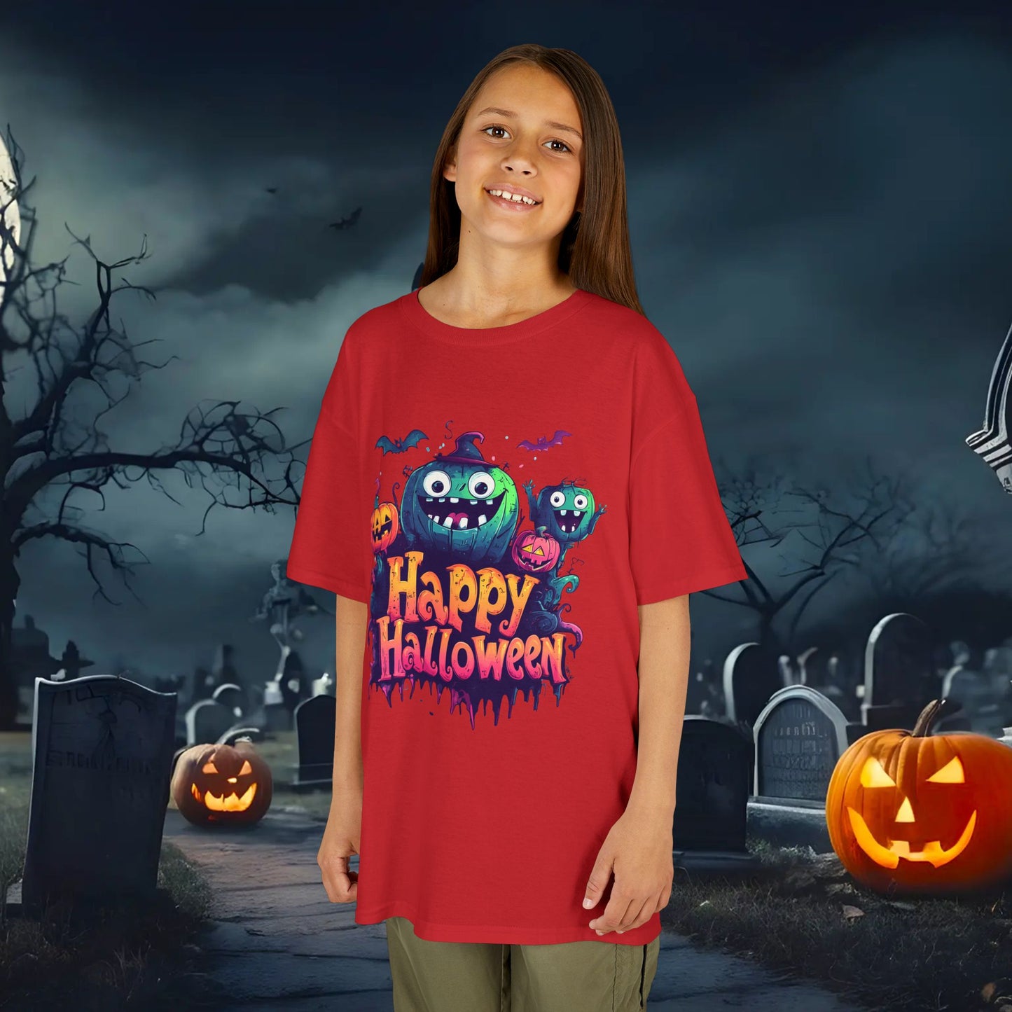 Halloween Kids Tee, Spooky T-Shirt for Children, Perfect for Halloween Parties, Trick or Treating, Gifting to Kids