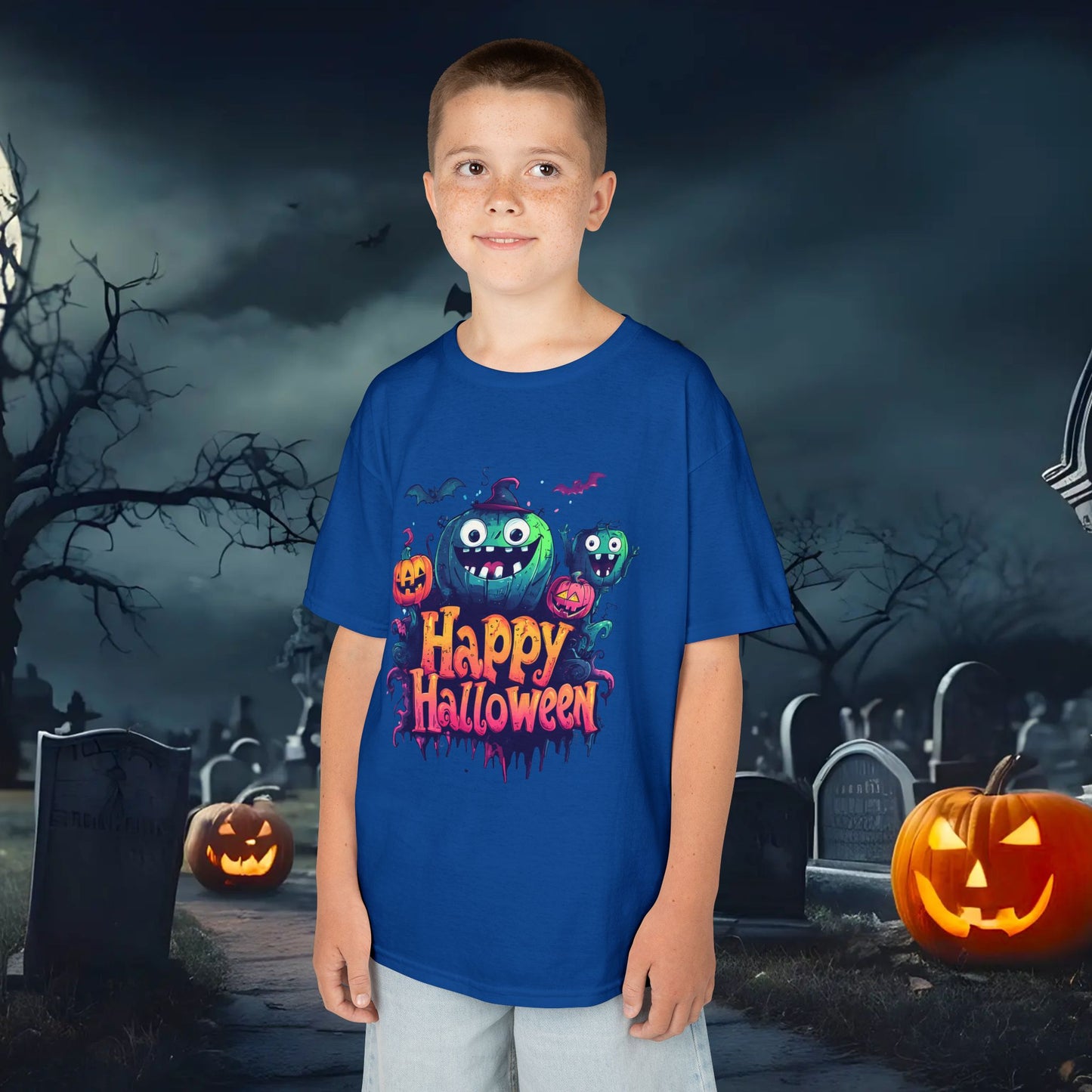 Halloween Kids Tee, Spooky T-Shirt for Children, Perfect for Halloween Parties, Trick or Treating, Gifting to Kids
