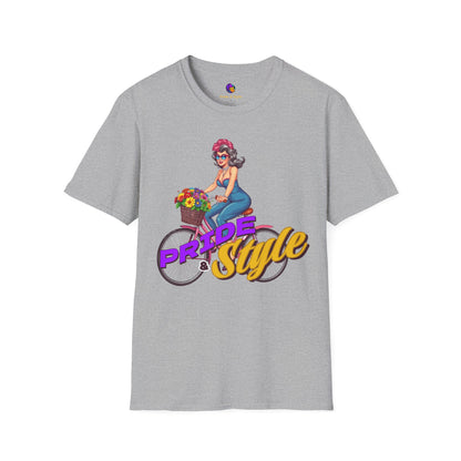 Pride Style Unisex T-Shirt, Fun Summer Tee, LGBTQ+ Gift, Bike Lover Shirt, Festival Wear, Colorful Pride Apparel