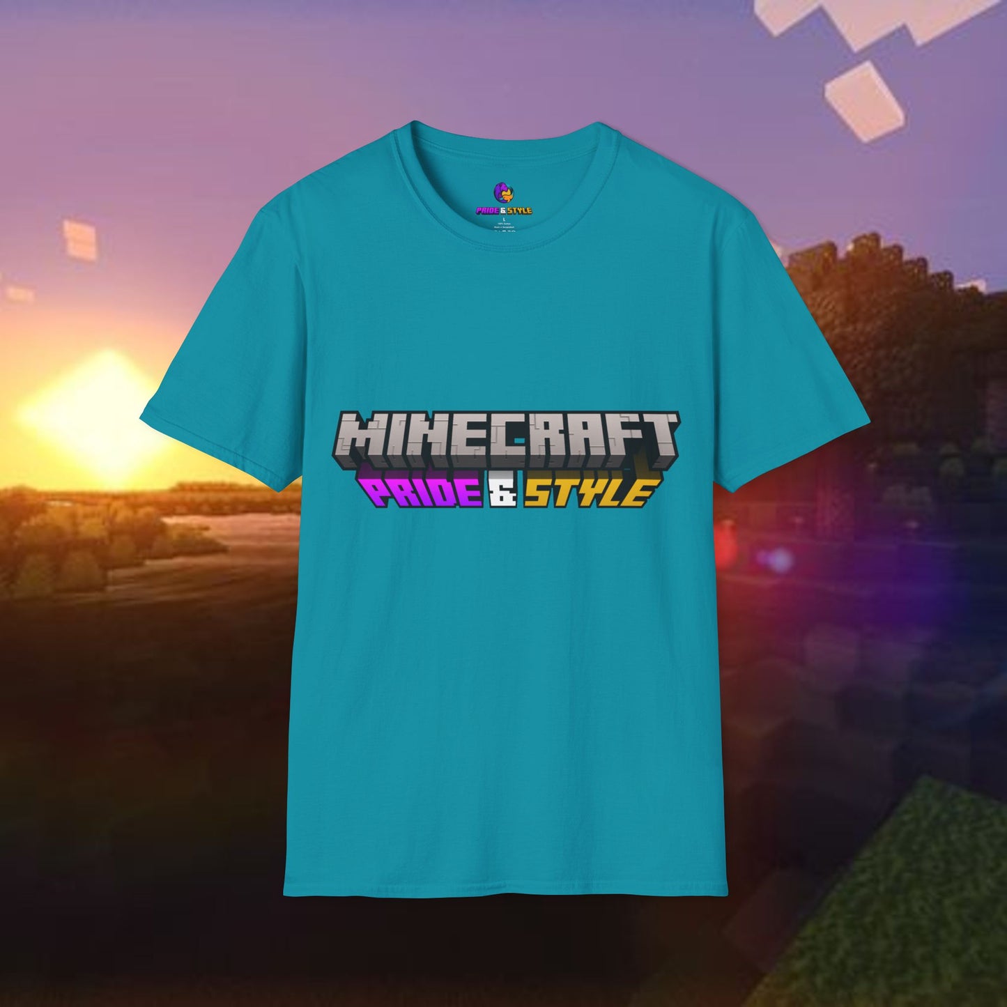 Minecraft Pride & Style T-Shirt for Game Lovers, Unisex Graphic Tee for Pride Events, Casual Wear, Gamer Gift, Comfortable Fashion