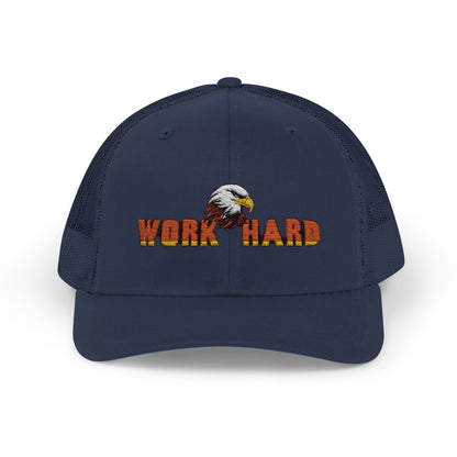 Work Hard Eagle Snapback Cap
