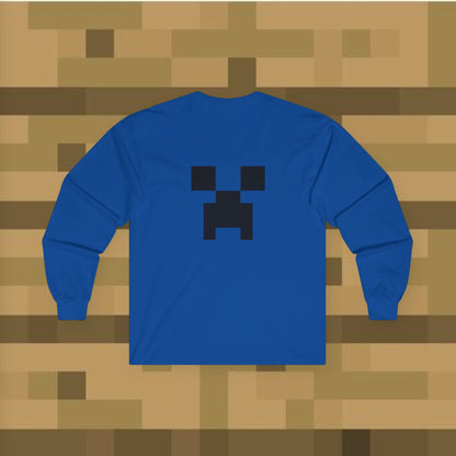 Minecraft Creeper Long Sleeve Tee for Gamers, Unisex Game Shirt, Perfect for Birthdays, Cozy Casual Wear, Minecraft Gifts, Gamer Apparel
