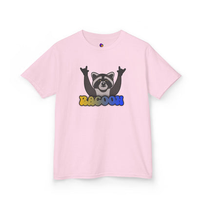 Rockin' Raccoon Kids Tee | Fun Cotton Shirt for Boys & Girls, Cute Animal Graphic Tee, Birthday Gift, Playtime Essential