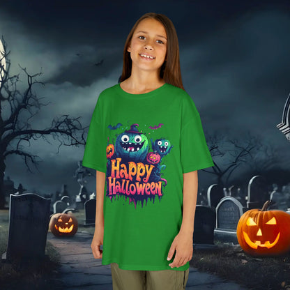 Halloween Kids Tee, Spooky T-Shirt for Children, Perfect for Halloween Parties, Trick or Treating, Gifting to Kids