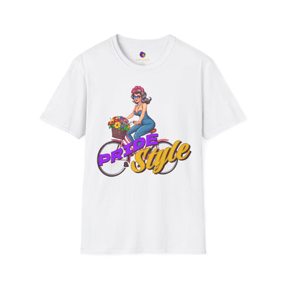 Pride Style Unisex T-Shirt, Fun Summer Tee, LGBTQ+ Gift, Bike Lover Shirt, Festival Wear, Colorful Pride Apparel