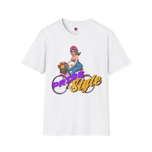 Pride Style Unisex T-Shirt, Fun Summer Tee, LGBTQ+ Gift, Bike Lover Shirt, Festival Wear, Colorful Pride Apparel