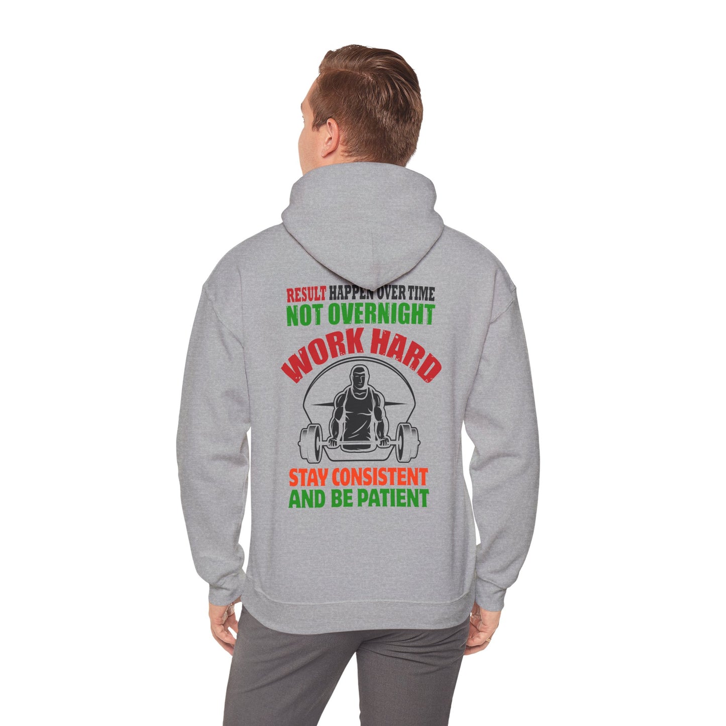 Motivational Hooded Sweatshirt for Fitness Enthusiasts, Unisex Heavy Blend Hoodie with Inspirational Quote, Gym Apparel, Workout [...]