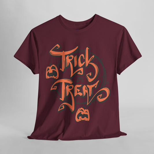 Halloween Trick or Treat Unisex Tee, Spooky Cotton Shirt, Fall Fashion, Halloween Costume Tee, Autumn Celebration Wear, Kids and Adults