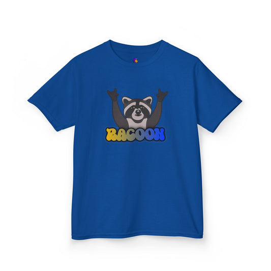 Rockin' Raccoon Kids Tee | Fun Cotton Shirt for Boys & Girls, Cute Animal Graphic Tee, Birthday Gift, Playtime Essential