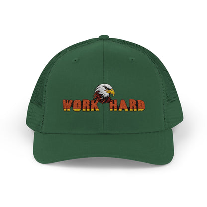 Work Hard Eagle Snapback Cap