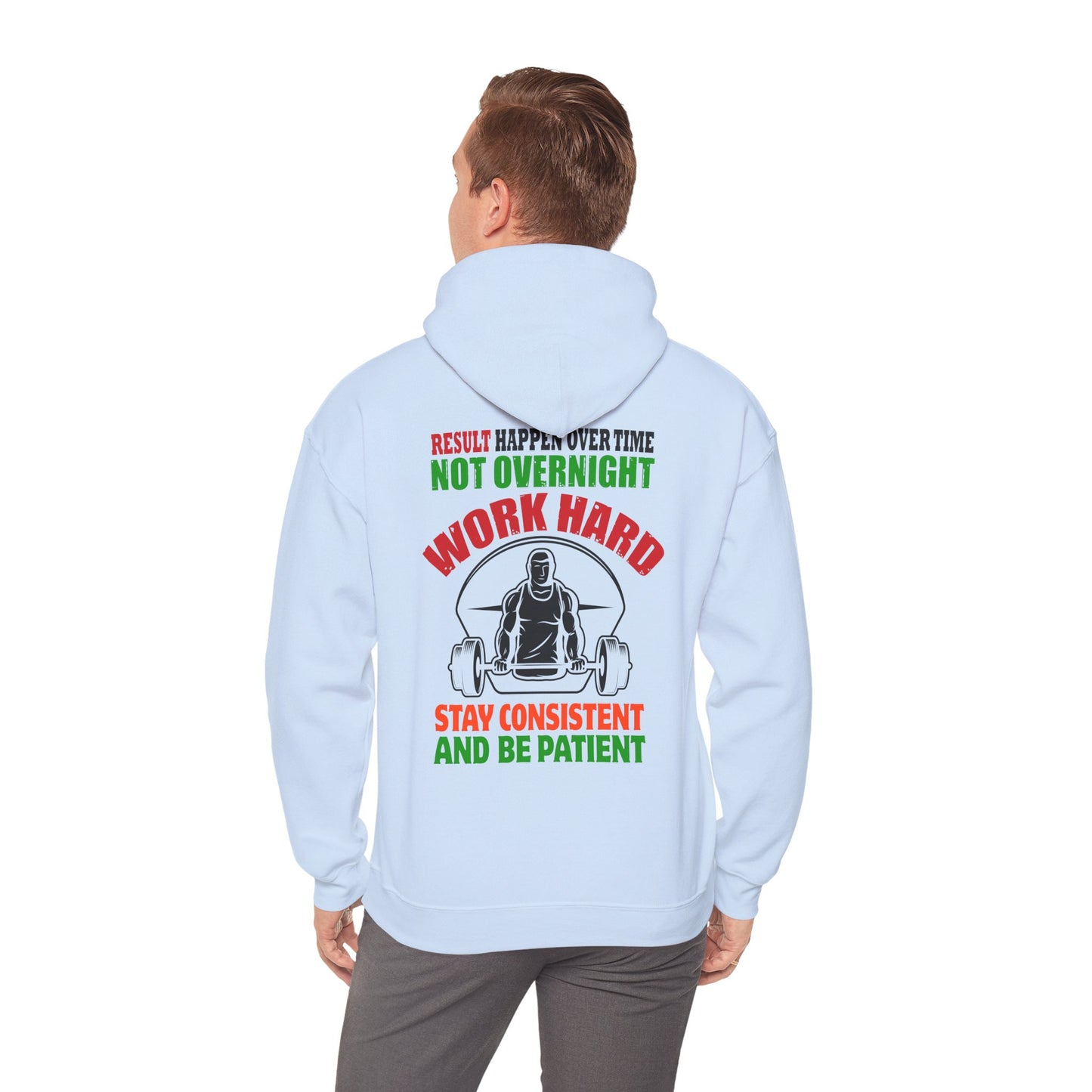 Motivational Hooded Sweatshirt for Fitness Enthusiasts, Unisex Heavy Blend Hoodie with Inspirational Quote, Gym Apparel, Workout [...]