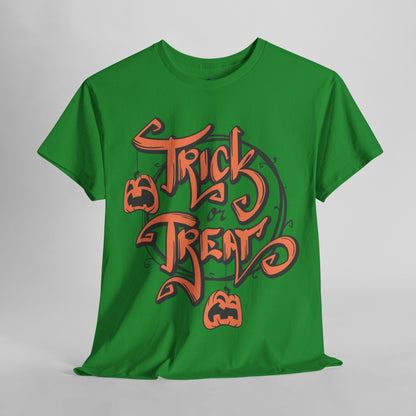 Halloween Trick or Treat Unisex Tee, Spooky Cotton Shirt, Fall Fashion, Halloween Costume Tee, Autumn Celebration Wear, Kids and Adults