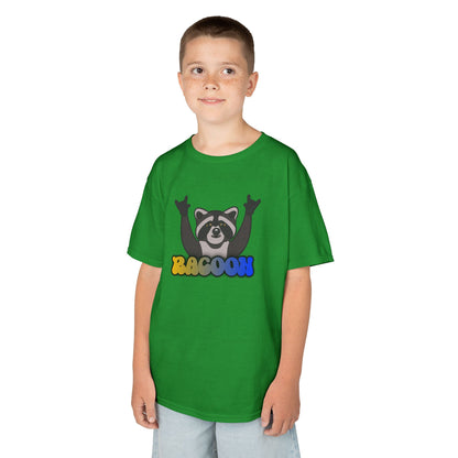 Rockin' Raccoon Kids Tee | Fun Cotton Shirt for Boys & Girls, Cute Animal Graphic Tee, Birthday Gift, Playtime Essential