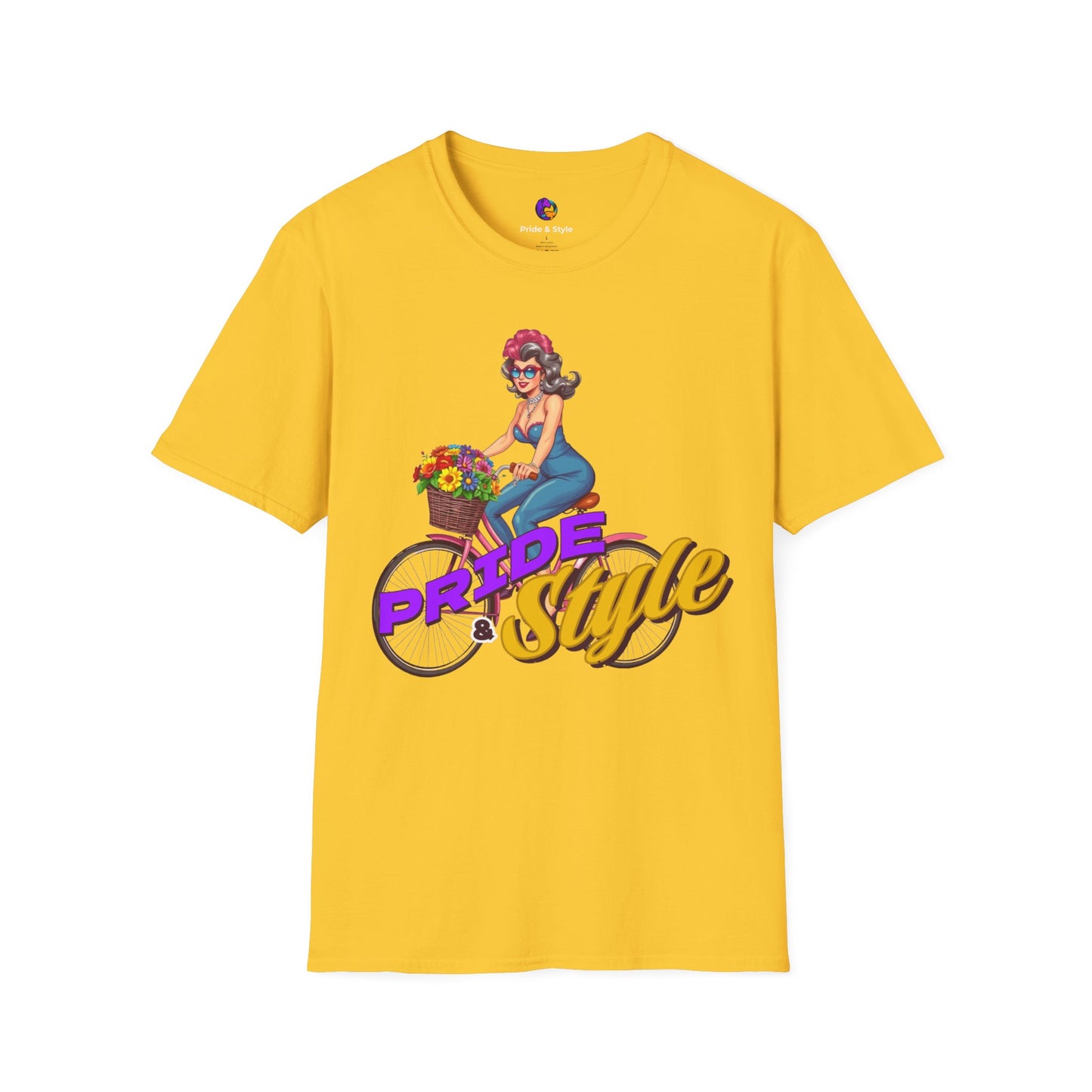 Pride Style Unisex T-Shirt, Fun Summer Tee, LGBTQ+ Gift, Bike Lover Shirt, Festival Wear, Colorful Pride Apparel