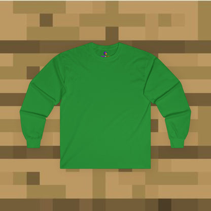 Minecraft Creeper Long Sleeve Tee for Gamers, Unisex Game Shirt, Perfect for Birthdays, Cozy Casual Wear, Minecraft Gifts, Gamer Apparel