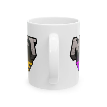Minecraft-Inspired Ceramic Mug, Gamer Gift, Custom Coffee Cup, Birthday Present, Cozy Drinkware, Gaming Merchandise
