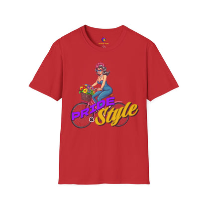 Pride Style Unisex T-Shirt, Fun Summer Tee, LGBTQ+ Gift, Bike Lover Shirt, Festival Wear, Colorful Pride Apparel