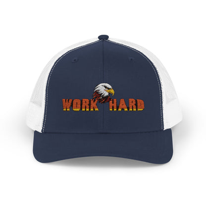 Work Hard Eagle Snapback Cap