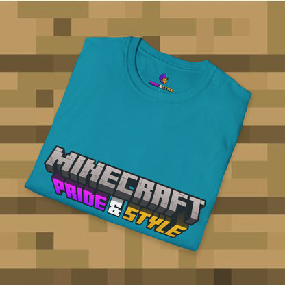 Minecraft Pride & Style T-Shirt for Game Lovers, Unisex Graphic Tee for Pride Events, Casual Wear, Gamer Gift, Comfortable Fashion